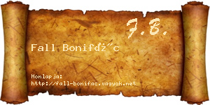 Fall Bonifác névjegykártya